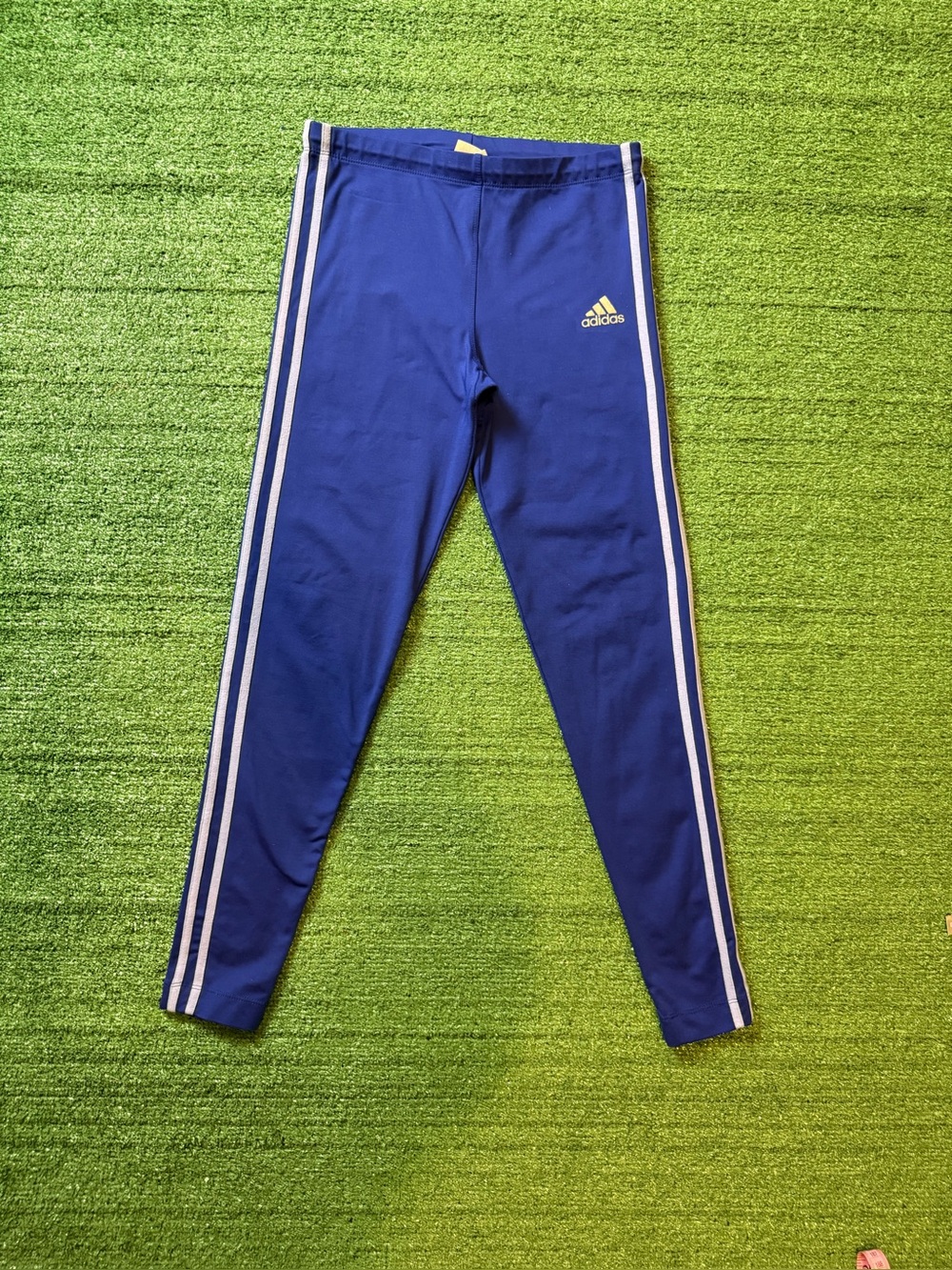 VNTG 90’s Adidas Leggings Womens  3 Stripes Pants Stretch Active Made In USA XL